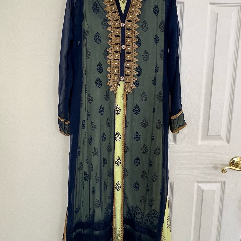2 pieces long dress
